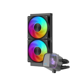 SAMA L70 240 AIO Liquid CPU Cooler, Infinity Mirror Water Cooling, Black