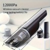 Silver Wireless Handheld Vacuum Cleaner 12000Pa Rechargeable Mini Vac for