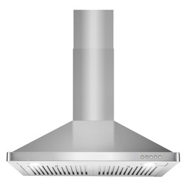 COSMO COS-63175 30 in. Vista Collection 380 CFM Ducted Wall Mount Range Hood, Button Controls, LED Lights, Stainless Steel