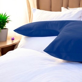 vingardium leviosa VL V Kissen mit Kissenbezug - Orthopädische V-förmige Kissen für Erwachsene, Dreieckskissen für Nacken, Rücken & Mutterschaft Unterstützung (Marineblau, nur Kissenbezug)