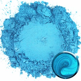 Matio Sky Blue Mica Powder for Epoxy Resin, 1.8oz/ 50g Pearlescent Effect Mica Powder Natural Color Pigment for Soap Making, Bath Bomb, Candle Dye, Resin Craft, Paint, Nails Art, Jewelry,Slime Pigment