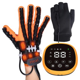 Nowinda Hand Rehabilitation Robot Gloves with Heat,Hemiplegia Finger Rehabilitation Trainer Robot Gloves (Right Hand-S)