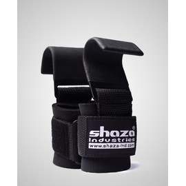 Shaza Fitness Weight Lifting Hook with 8 mm Padding – Powerlifting & Deadlift Support – Gym Strap with Pull-Up Hook