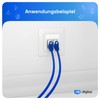 hb-digital 2-Port CAT 7 Network Socket Flush-Mounted RAL9003 + 2x