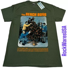 Rockoff Beach Boys Christmas Album Men's Size LARGE T-shirt NWT Green Xmas Tree Tee