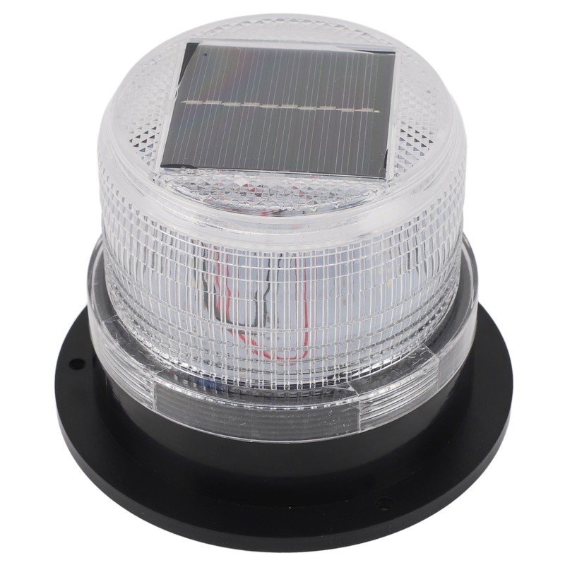 Solar Beacon Light Caution Light 8 LED Dusk to Dawn