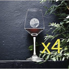 Unmarked Ski Slopes Wine Glasses x4 Premium 12 Oz Personalize Winter Outdoor Gift NEW