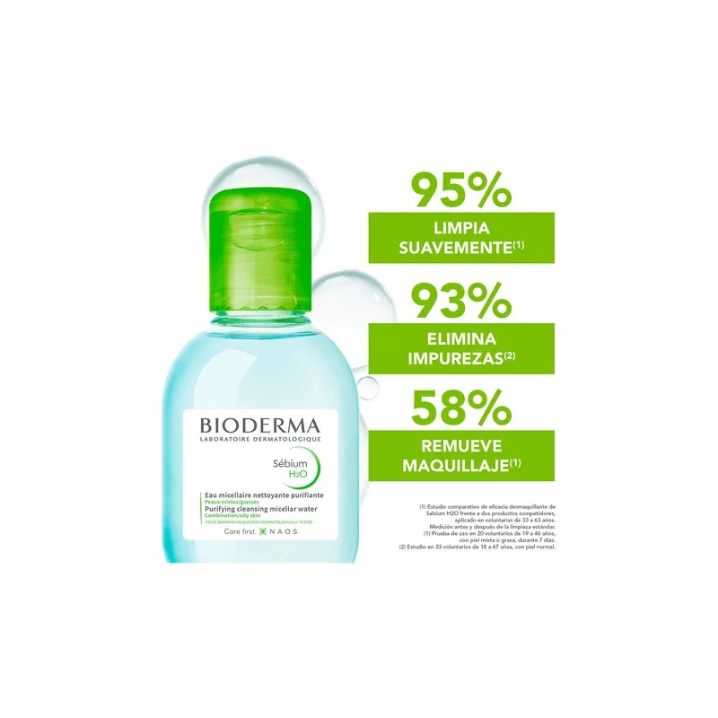 Bioderma Sébium H2o, Limpieza Profunda, 100 Ml