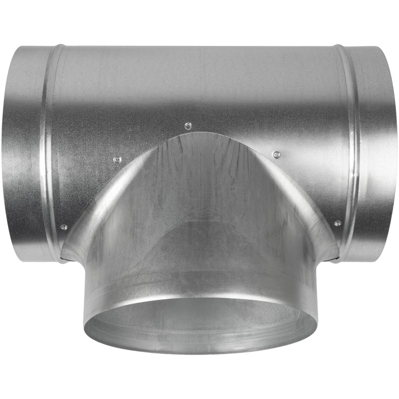 8" Inch T-Shape Ducting Splitter - 90 Degree Galvanized Steel