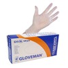 Gloveman Clear Vinyl Gloves (Box of 100) (Extra Large)