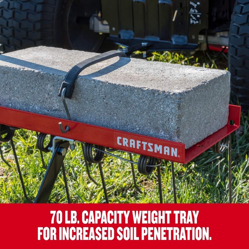 CRAFTSMAN (CMXGZBF7124315), 40-Inch Tow Behind Lawn Dethatcher, 20 Durable Spring