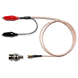 NUBTECH ACC0005-A Alligator Clip SMA Coaxial Cable with BNC Adapter, Low Noise Design, L70cm