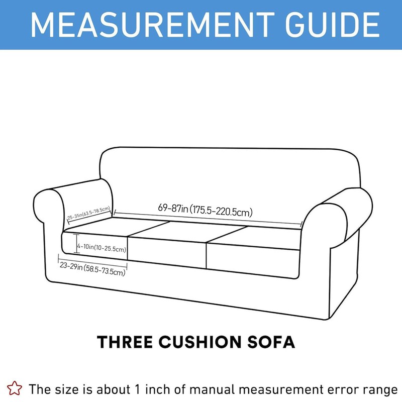 hyha Waterproof Couch Cushion Covers, Stretch Sofa Couch Seat Slipcover