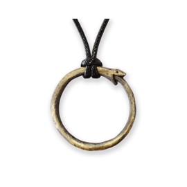 Baldur Jewelry - Viking Ouroboros Snake Necklace for Women Men - Viper Ring Snake Pendant Necklace Amulet Charm - Brass Snake Chain Necklace - Snake Jewelry - Viking Jewelry for Men - Viking Gifts