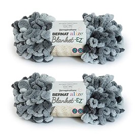 Bernat Alize Blanket Slate Grays Yarn - 2 Pack of 180g/6.4oz - Polyester - 7 Jumbo - 18 Yards - Knitting/Crochet
