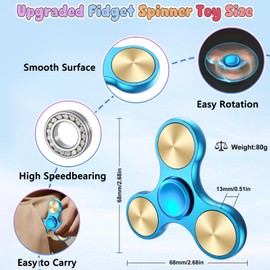 ATESSON Fidget Spinner Toy, 4 to 10 min Spins, Ultra Durable Stainless Steel, Bearing High Speed Precision Metal Material Hand Spinner