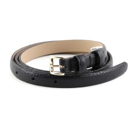 Abro Leather Adria Women's Belt W85 Black/Gold, Black / Gold