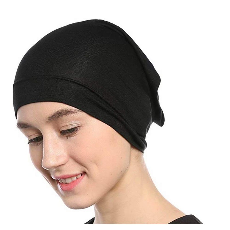 Modern Hejab mens female Black Under Scarf Tube Cap with