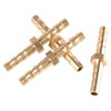 4 Pieces 4-4 mm Brass Fitting Hose Barb Splicer Mender