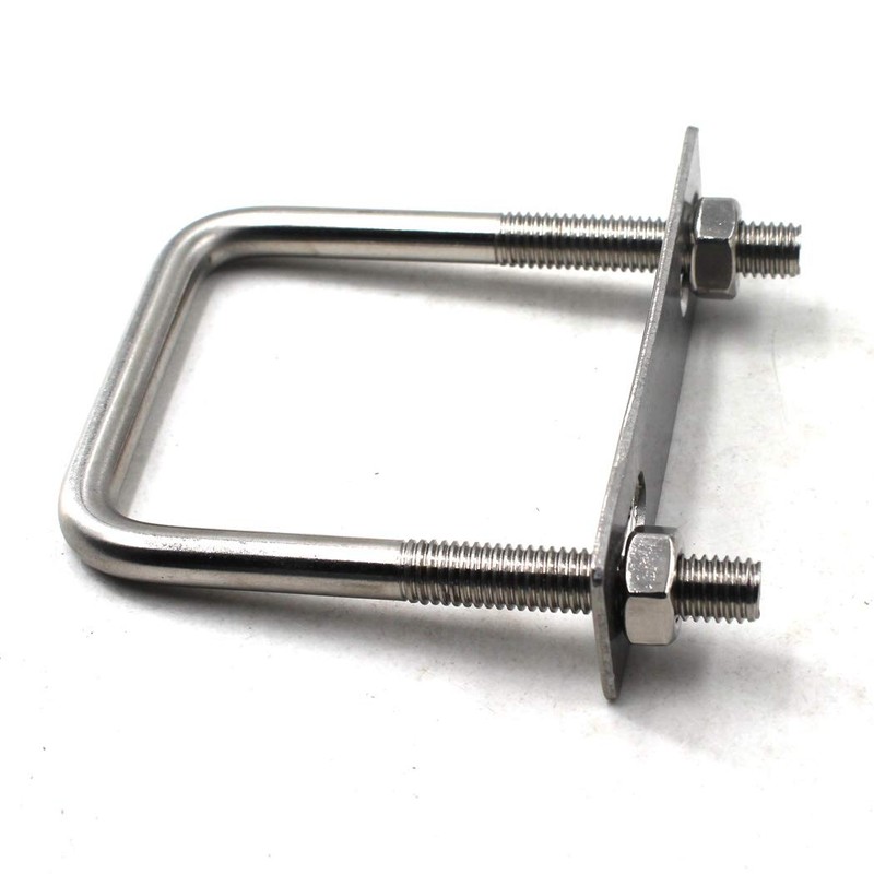 M8x45x110mm Square U Bolt 304 Stainless Steel Tie Down U