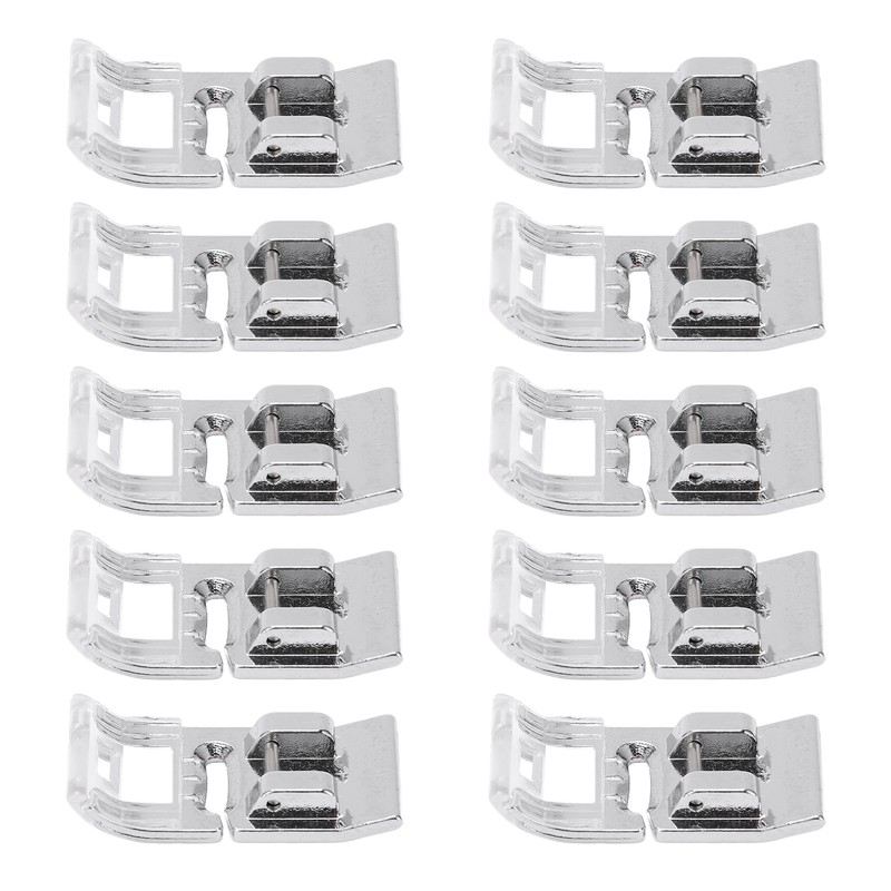 10PCS Straight Stitch Presser Foot Mini Portable Durable Stainless Steel