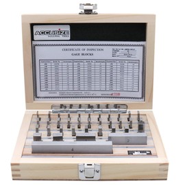 Accusize Industrial Tools 36 Pc Steel Gage Block Set, Grade As-2 Asme B89.1.9-2002, with Mfg Certificate, 0036-6001