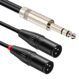 waveman xlr trs cable trs canon cable xlr 6.5 cord for canon 6.35 cord 6N OFC oxygen-free copper amplifier speaker 1 meter (Canon male X2)