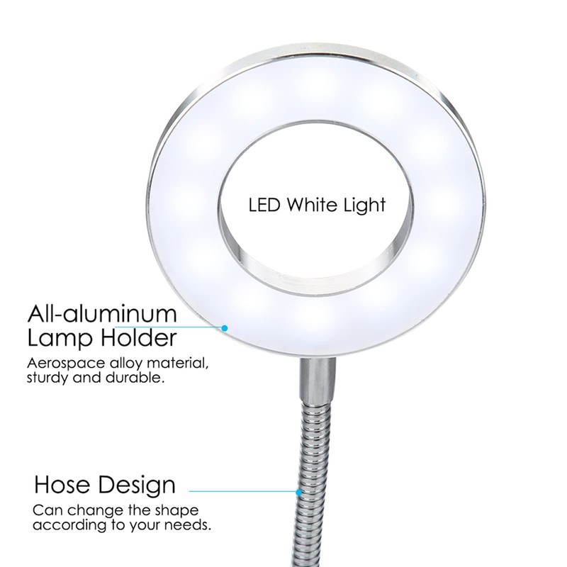 Clip on Lamp, USB Led Beauty Make Up Desk Light