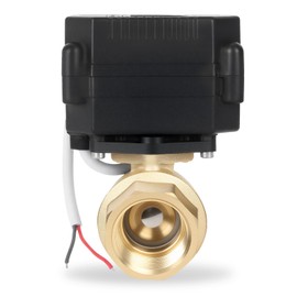 movafaFH 3/4" Motorized Ball Valve,2 Wire Reverse Polarity Stainless Steel Electric Water Valve with Full Port, 9-24V DC, with Manual Override