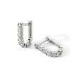 Radley Womens Silver Plated Stone Set Half Hoop Huggie Earrings