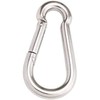 Pack of 10 Carabiner Hooks, Choice of Sizes, Galvanised Steel, Silver, Snap Hook, Quick Release, DIN 5299, Form C (4 x 40 mm)