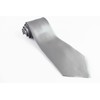 Mens Silver 10cm Plain Neck Tie