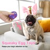 BRMDT Dog Squeaky Toys, 6 Pcs Egg Shape Interactive Rubber