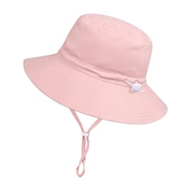 Women Wide Brimmed Sun Hat,Summer Foldable Beach Bucket Hat with UV Protection for Women Young Girls Pink