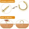 Biaungdo 120 Pack 1/2 Inch Small Screw Hooks with Plastic