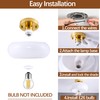 SHBEILOU Semi Flush Mount Ceiling Light, 11 Inch Gold Mid