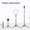 Adjustable Phone Tripod Stand, Extendable Height with Stable Base, Black