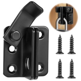 HJZHII Türriegel Edelstahl Riegelschloss, 3mm Hochleistungs Schlossriegel Abschließbar Türriegel Außen mit Vorhängeschloss Loch Riegel für Tor Fenster Zaun Gartentor