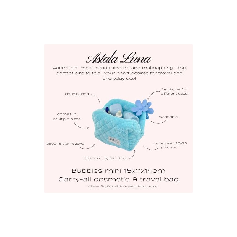 Astala Luna Bubbles Mini Carry All Cosmetic Travel Bag Mini