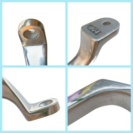 Generic Door Handle, Heavy Duty 304 Stainless Steel Metal Handle handrail bar, Suitable for Entrance Door Auxiliary Rod for Chest of Drawers, Boat, car (Hole spacing: 7-1/8""(180mm)), Silver