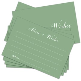 Zgogy Green Advice And Wishes Cards, Advice Cards For Bridal, Wedding, Baby Shower, Mr And Mrs, Graduation, Wishes For Baby Cards Baby Shower, Pack Of 20 4x6 Cards Double Sided Print -03