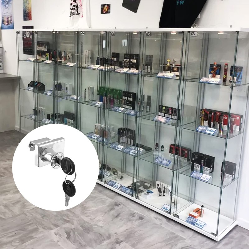 LDEXIN Double Door Display Cabinet Lock with Keys, Zinc Alloy