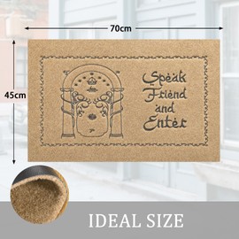 AAZZKANG Funny Welcome Mat Indoor Outdoor Anti Slip Doormat for Entrance Speak Friend and Enter Doormat Super Absorb Mud Easy to Clean Entry Mats for Front Door