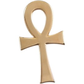 GBJUK Gold Plated Egyptian Ankh Cross Enamel Pin Lapel Badge with Butterfly Clasp Back