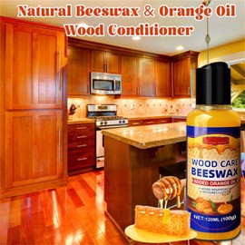 Bruiseweed Natural Beeswax Essential Orange Oil Wood Conditioner, Micro-molecularized Floor Polish Repairing Care Beeswaxs Spray for Furniture Polish and Cleaner, Restore Spray for Floors (3)