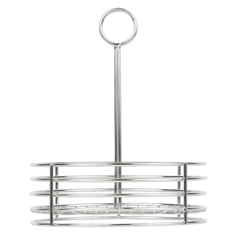 G.E.T. 4-81850 Stainless Steel Round Stainless Steel Condiment Caddy Stainless