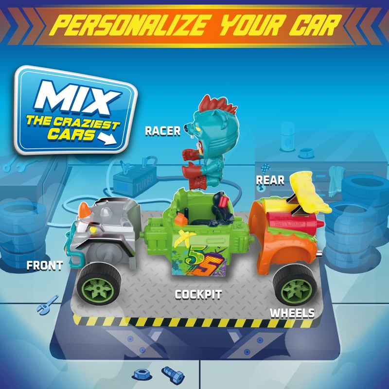 T-Racers Fire&Ice Series - Car and Pilot Surprise Collectable, Partially