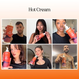 Maple Holistics Hot Cream Sweat Enhancer - Premium Body Sculpting Sweat Cream with Invigorating Botanical Extracts - Extra Strength Cellulite Cream for Thighs Belly and Bum with Firming Body Oils (12 Fl Oz)