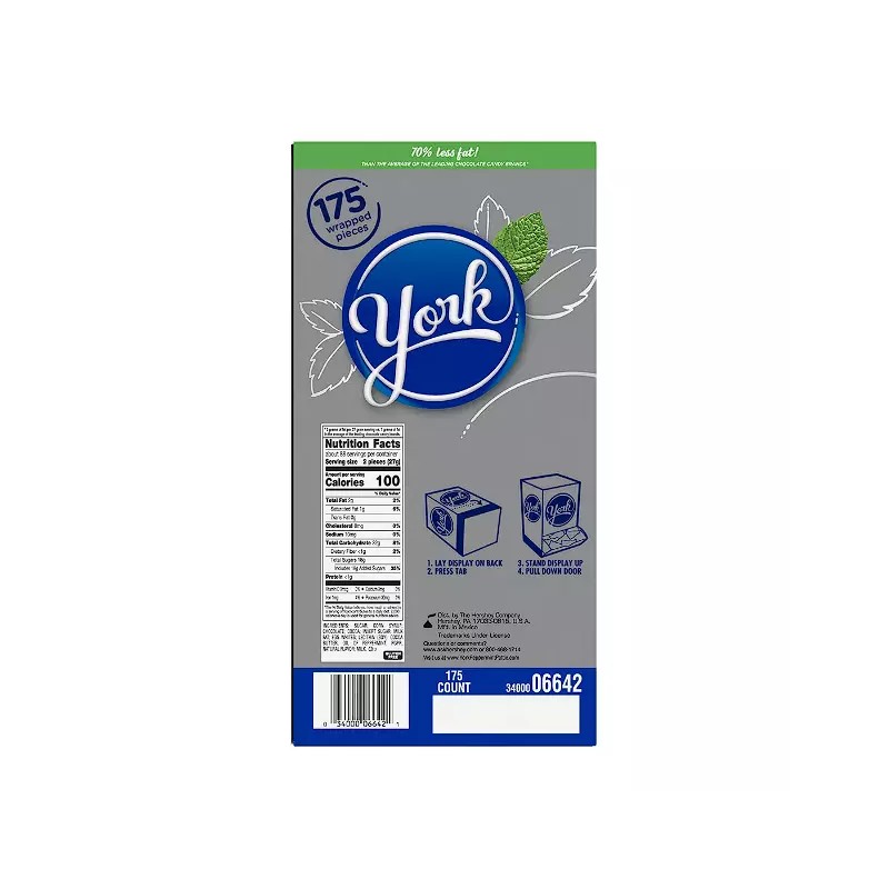 York Peppermint Patties 175 Count Dark Chocolate Snack Size Gluten