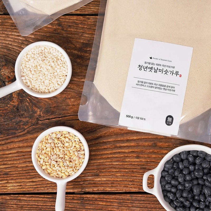 청년선식 국산 황금비율 청년 옛날미숫가루, 500g, 4개 Youthful Traditional Mixture